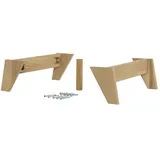 deinbett Fußset für Wickelkommode ¦ holzfarben ¦ Maße (cm): B: 48 H: 14
