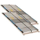 Sleepneo Lattenrost, Braun, Holz, Buche, 7-Zonen, 180x200 cm, Hergestellt in Deutschland, Federholzleisten verleimt, Federleisten mit Duokappen, individuelle Liegehärteeinstellung, Mittelgurt, verstellbar, Schlafzimmer, Lattenroste