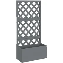 vidaXL Blumenkasten mit Rankgitter 65 x 33 cm Grau