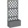 vidaXL Blumenkasten mit Rankgitter 65 x 33 cm Grau