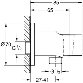 Grohe Tempesta Wandanschlussbogen Chrom