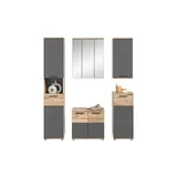xonox.home X12B8B01 Mason Badezimmer Möbel Set, Komplementäres Badezimmer Set 5-TLG