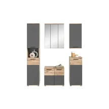 xonox.home X12B8B01 Mason Badezimmer Möbel Set, Komplementäres Badezimmer Set 5-TLG