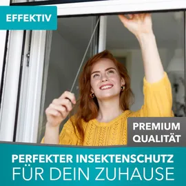 APANA Insektenschutz Fenster Rollo 60 x 100 cm anthrazit