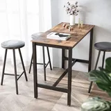 VASAGLE Bartisch 120 x 60 x 90 cm Braun/Schwarz