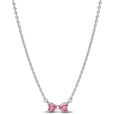 Pandora Halskette Schleife Pink Silber 394235C01-45