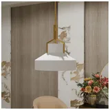 Quoizel Brecken 2-flg. 60W 30 cm rund/Gold/Weiß