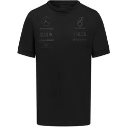 Mercedes-Benz AMG Petronas F1 Herren T-Shirt Kurzarm-Shirt Sommer-Shirt 701225460 001 Schwarz - XS