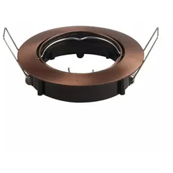 Einbaurahmen Antik (Bronze) Schwenkbar Rund, Flach, Aluminium, Metalclip Befestigung ( 242809 )