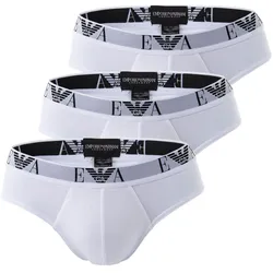 EMPORIO ARMANI Herren Slips 3er Pack - Briefs, Unterwäsche, Stretch Cotton weiß XXL