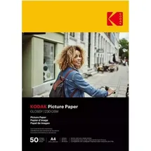 Kodak Fotopapier, glänzend, A4, 230 g/m2, für Tintenstrahldruck, 50 Blatt