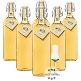 6 x Prinz Alte Marille 1l + gratis Schnapskelch
