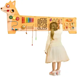 Vevor Aktivitätswand Welpenmotiv, 12 Spiele, sensorisches Montessori-Wandspielzeug für Kinder von 3–12 Jahren, Montessori-Lernaktivitätszentrum, ideal für Spielzimmer, Kinderzimmer, Klassenzimmer