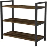 [en.casa] Schuhregal, Braun, Metall, 66x70x36 cm, Garderobe, Schuhaufbewahrung, Schuhregale
