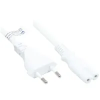 Good Connections Euro-Netzkabel Euro-Stecker an C7/Euro 8 Buchse, weiß,