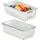 Relaxdays Kühlschrank Organizer 2er Set transparent/weiß