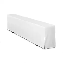 TexDeko Hussen Bierzeltgarnitur Premium blickdicht 3TLG Set Biertischhusse 220x50cm Festzeltgarnitur, Weiß