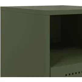 vidaXL Nachttische 2 Stk. Olivgrün 36x39x60,5 cm Stahl