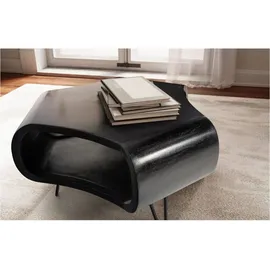 Wohnling Couchtisch Schwarz Mango 60 x 60 x 35 cm