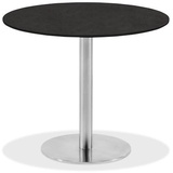 Natur24 Gartentisch Gartentisch Bistrox 125 rund Tischplatte HPL Granit Gestell Edelstahl