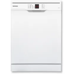Telefunken S6013E1W Freistehender Geschirrspüler, Spülmaschine, 60 cm, 13 Maßgedecke, 8 Programme, Besteckkorb