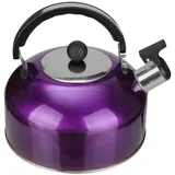 CALLARON Reisewasserkocher 2l Pfeifenkessel Wasserkessel Pfeifkessel Flötenkessel Teekessel Pfeife Wasserkocher mit Pfeifton Teapot Kettle Induktion Gasherd für Camping Picknick Wasserkocher Retro