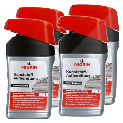 Nigrin 4x 300ml Kunststoff-Aufbereitung schwarz [Hersteller-Nr. 72939]