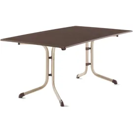 Sieger Boulevard-Klapptisch mit vivodur-Platte 165 x 95 x 73 cm champagner/schiefer mocca