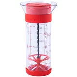 Mastrad F38610 Twist'n'Mix – Teigrührer – Herstellung von flüssigem Teig (Crêpes, Waffeln, Pfannkuchen) ohne andere Materialien – Methode garantiert ohne Klumpen – einfache Handhabung – 700 ml – Rot