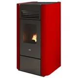 BLAZE Pelletofen »Delia «, rot, Metall, 9,5 kW, Dauerbrand geeignet