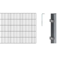 GAH Alberts Alberts Doppelstabmatten-Grundset 6 m 200 x 100 cm 6/5/6 anthrazit