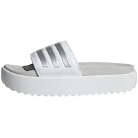 Adidas Damen Adilette Platform Slides RUTSCHEN, Cloud White/Zero Metalic/Grey One, 38