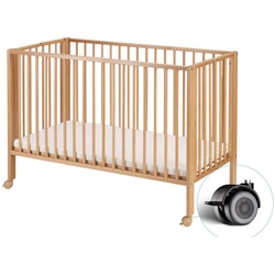 Reisebett tiSsi®, Buche, Holz, Buche, massiv, 120x60x72 cm, Made in Europe, zusammenklappbar, Babymöbel, Babybetten, Reisebetten