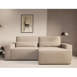 moeblo Möblo Ecksofa Cappuccino, Holzwerkstoff, 3-Sitzer, L-Form,L-Form, 248x162 cm, Wohnzimmer, Sofas & Couches, Wohnlandschaften, Ecksofas