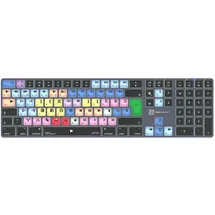 LogicKeyboard Titan Wireless Avid Media Composer "Classic" Mac, Titanium Gray, LEDs weiß, USB/Bluetooth, UK LKB-MCOM4-TM-UK