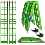 Baumarktplus TRUTZHOLM 2 x Auffahrrampe klappbar 180 cm Traglast 680 kg Alu grün geriffelte Einzelstäbe Verladerampe