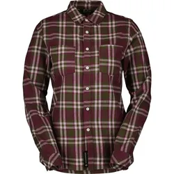 Scott Shirt W's Flannel LS fir green/wild red (7658) XS
