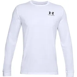 UNDER ARMOUR Herren Langarm SPORTSTYLE LEFT CHEST, WHITE, L