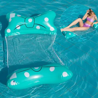 Luftmatratze Pool, 4-in-1 Wasserhängematte, Luftmatratze Wasser, Pool Matratze, Wasserhängematte mit Netz, Tanning Pool Luftmatratze, Wasser Hängematte, Pool Zubehör, Pool Spielzeug Erwachsene
