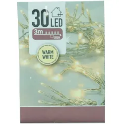 30 LED Lichterkette Batterie 3mWarmweiß