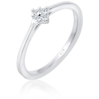 Elli Ring Verlobung Klassisch Diamant 0.06 ct.) 925 Silber Ringe Damen