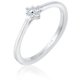 Elli Ring Verlobung Klassisch Diamant 0.06 ct.) 925 Silber Ringe Damen