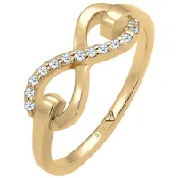Elli DIAMONDS »Infinity Symbol Diamant (0.065 ct.) 585 Gelbgold«, Ringe Damen