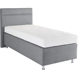 Westfalia Schlafkomfort Boxspringbett, wahlweise mit LED-Beleuchtung, grau