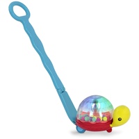 B. toys Baby Spielzeug Schildkröte Lauflernhilfe und Krabbelhilfe, Nachziehspielzeug mit Lichtern – Schiebespielzeug, Motorikspielzeug ab 1 Jahr