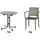 Siena Garden Urban Lights Set 3teilig Lane Sessel gastrotauglich olive mit Tisch Sola Ø80