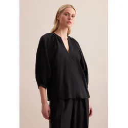 Tunika SEIDENSTICKER "Schwarze Rose", Damen, Gr. 36, schwarz, 100% Leinen, unifarben, Tuniken
