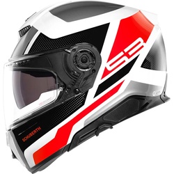 Schuberth S3 Daytona, Integralhelm - Weiß/Schwarz/Rot - S (54/55)