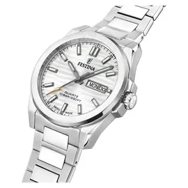 Festina Herrenuhr Silberfarben mit Saphirglas