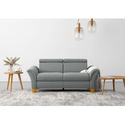 2,5-Sitzer HOME AFFAIRE "Lindgren", grau, B:185cm H:84cm T:93cm, 100% Polyester, Sofas, wahlweise mit TV-Funktion, links oder beidseitig, Kopfteilverstellung